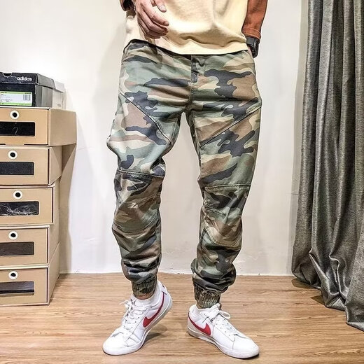 Xuanlaiya (Xuanlaiya) Amerikanische neue lose große Tarnhose Herrenmarke Arbeiten längliche Hose vielseitige Männer Sports Casual Hosen 1585-Camouflage Green 2xl