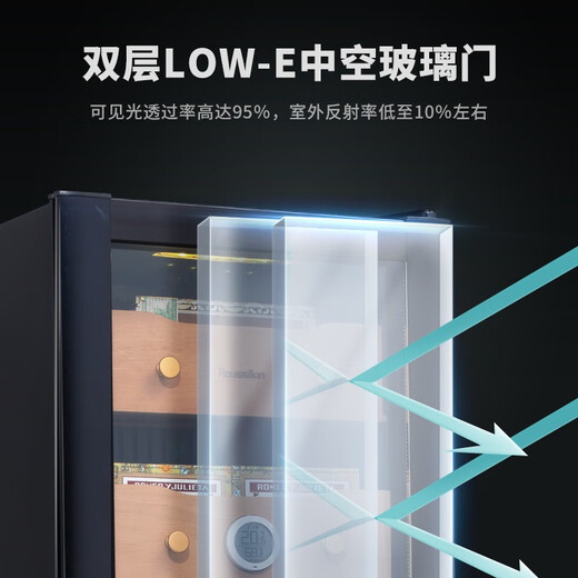 Roussillon Roussillon cigar cabinet, constant temperature and humidity cigar cabinet, custom cigar cabinet, cigar room customization, H1650mm rose gold aged version 165L, pursuing high standards