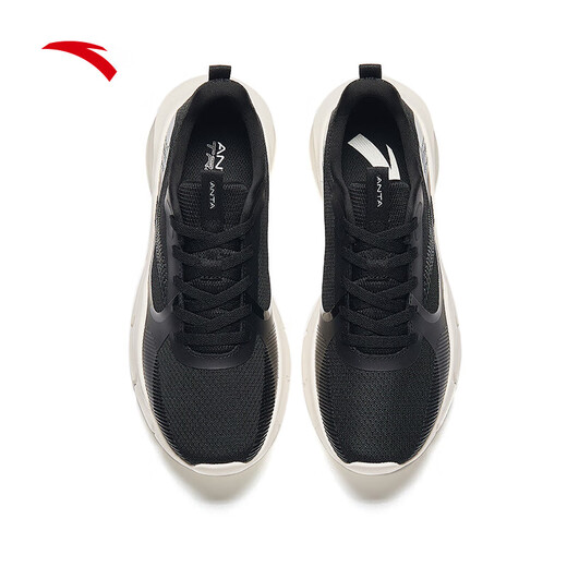 ANTA Men's Soft Soled Training Shoes Anti-Slip Running Shoes Indoor Hiking Shoes Men's Sports Shoes Breathable Running Shoes Black/White-3 40