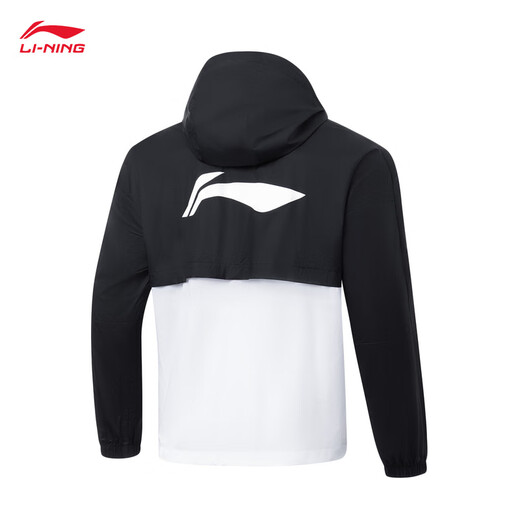 Li ning smoothie sunschutzkleidung | Sportwind Breaker für Männer und Frauen 24 Frühling Neue Eissense-Kapuze-Sonnenschutzkleidung Afdu831 Schwarz/Standard White-4 m