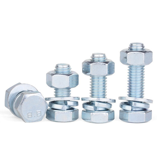 XMSJ88 grade galvanized external hexagonal elastic flat washer combination high strength bolt and nut full thread set M620 set screw length 8mm