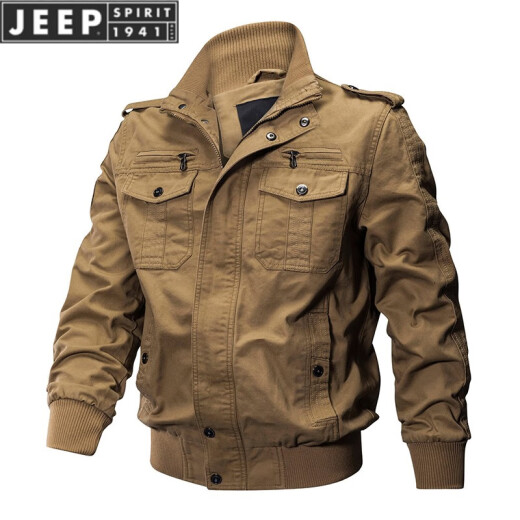 Jeep Spirit2022 Chaqueta de trabajo para hombres de otoño e invierno Flying Flying Casual Chaqueta al aire libre de lavado de gran tamaño Eyección Top 9930 Negro (al aire libre Urban Light) 90-115Jin [Jin equivale a 0.5 kg] sugerido M (Urban Light Outdoor)