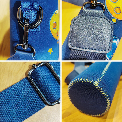 Bolikin national trend embroidered thermos cup cover universal zodiac water cup cover protective cover crossbody strap shoulder strap portable cup cover 350ml 500ml anti-scalding embroidered Galaxy Traveler 480-500ml