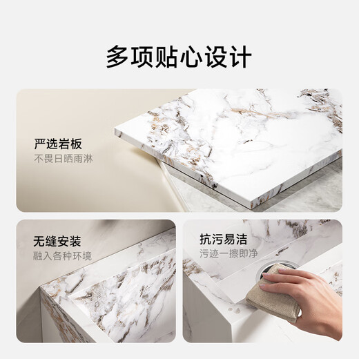 ZHKE bathroom household wash mop pool balcony basin integrated small ceramic outdoor rectangular mop pool large sink 55cm slate pool (55x33x42cm)