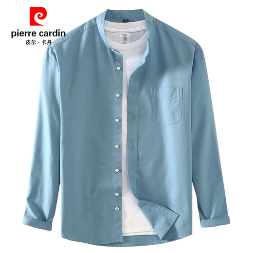 Pier Cardin [Luz de alta gama Luxury] Camisa de cuello de algodón de algodón de otoño Autumn