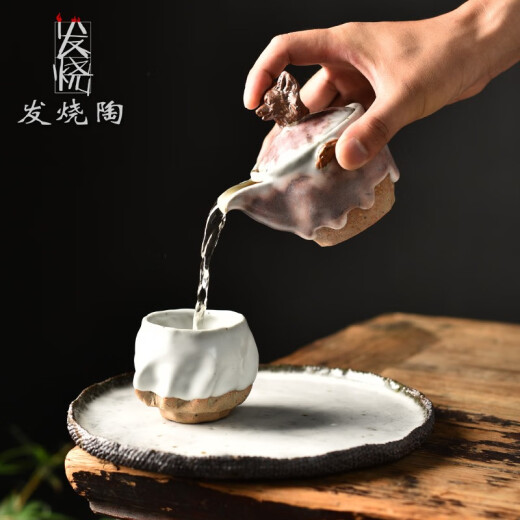 Fever pottery fever teapot Zhiye Baoping pot kiln variable cover bowl opening piece can be used to raise ceramic hand-grabbed pot coarse pottery teapot hand-made tea set Zhiye Baoping pot rhinoceros 100mL (inclusive)-199mL (inclusive)