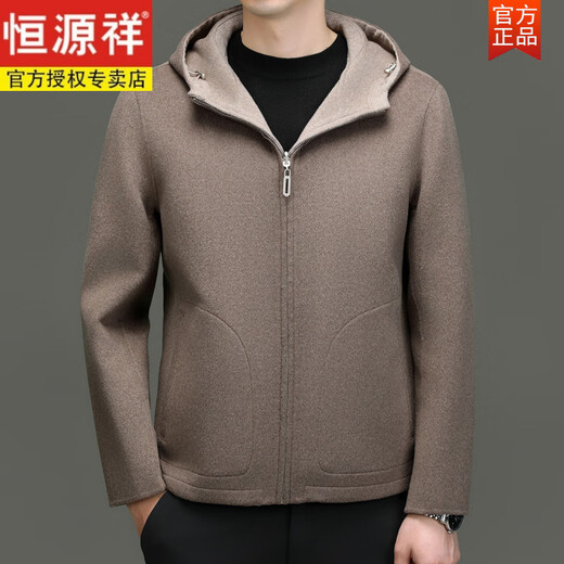 Hengyuanxiang 2024 primavera y otoño nuevo chaqueta de lana pura pura el abrigo de lana de doble lana de hombre de hombres de hombres modernos