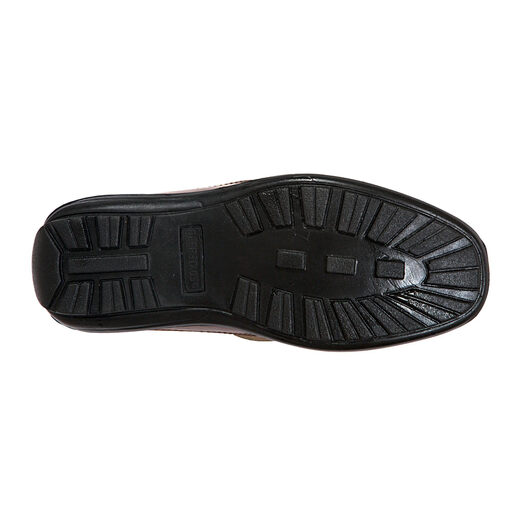 Deer Stags boys' slip-on loafers, soft leather, comfortable and breathable, daily casual shoes for students Brown 7 Big Kid