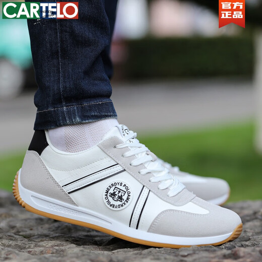 卡帝乐鳄鱼（CARTELO）男鞋秋季透气防臭休闲鞋布鞋男士轻便软底阿甘运动帆布板鞋潮鞋子 AW9902 蓝色 38 尺码偏小 拍大一码