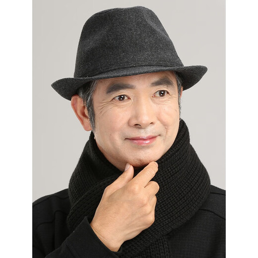 Woodpecker Old Man Hat Men Spring and Autumn Large-Range Middle-aged Top Hat Summer Dad Grandpa Old Man Thin Jazz Gentleman Hat [Linen Breathable Summer] Gray M (58-59cm)