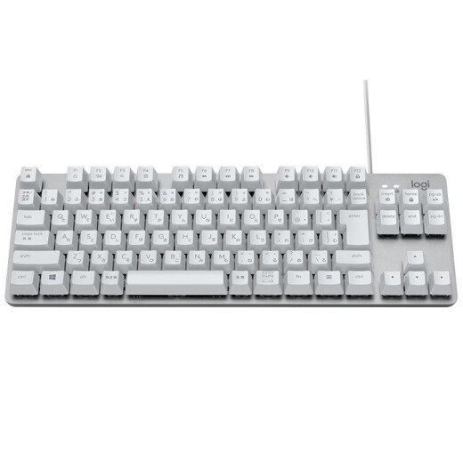 罗技（Logitech） K835 机械键盘 电竞游戏电脑办公有线紧凑84键便携版键盘 K835白色  青轴