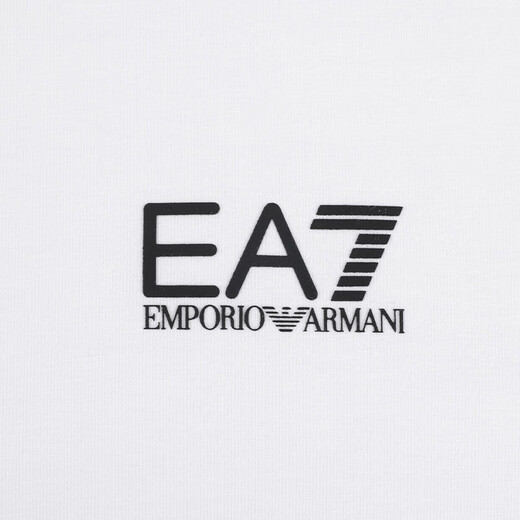 阿玛尼（ARMANI）男装EA7男士休闲圆领长袖T恤12247 礼物 白色 2XL