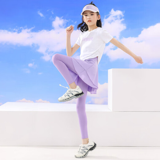 小猪彼特女童短袖T恤2025夏季运动上衣短款儿童简约半袖夏天t大童夏装 18848白色+9889白色 120 cm