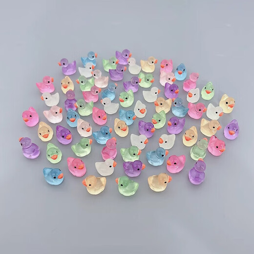 20 Juguetes de patito luminoso Descompresión Objetos pequeños Desktop Ornamentos pequeños Mini Simulación Modelo de animales Oficina de regalos 20 Duckulings luminosos [color aleatorio]