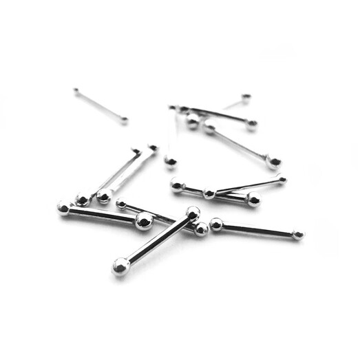 Lotus Pt950 platinum small earrings, round balls, versatile platinum ear sticks, invisible for students at work, same size on both ends, 0.1g (single)