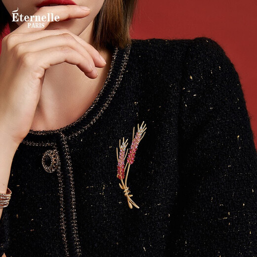 Eternelle French eternal original design internet celebrity jewelry brooch for women niche design collar pin clothing brooch brooch bright gold