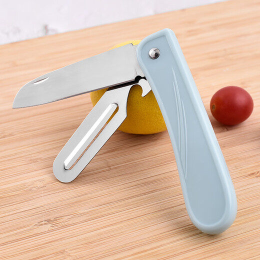 Mailiangpin fruit knife folding household paring knife two-in-one peeling knife multi-functional dormitory kitchen peeling knife fruit knife + melon peeler + bottle opener