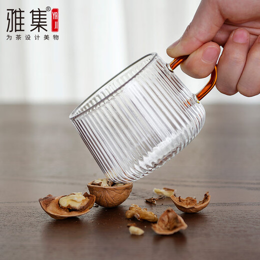 Yaji tea cup, ridge shadow tea cup, heat-resistant transparent small tea cup, petty bourgeoisie cup, tea cup, kung fu tea set, tea set accessories