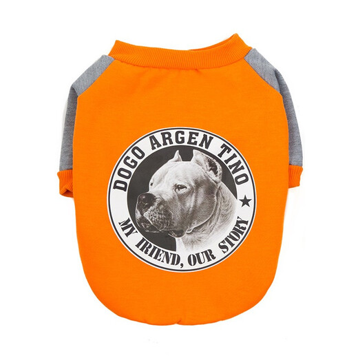 迪普尔狗狗衣服法斗保暖狗衣服小型犬宠物小狗狗秋冬装巴哥犬法牛犬 橙色L码（建议6-10斤）