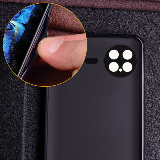 闪森【手工定制】适用vivo X Note手机壳真皮翻盖手机套xnote镜头精孔全包保护套防摔男女款 黑色格子纹