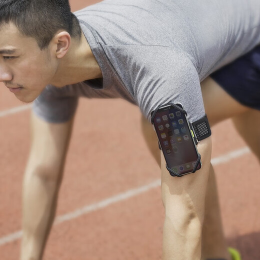 Bone running mobile phone arm bag sports mobile phone bag luminous arm cover outdoor fitness equipment wrist wear for men and women running arm band (L) arm circumference 25~42cm
