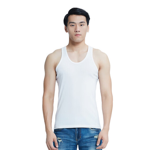 Yiershuang 3-piece 100% cotton vest men's sports ribbed slim-fit bottoming undershirt for men