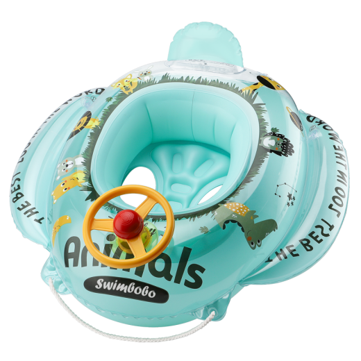 Jingbao children's swimming ring, anti-rollover, boys and girls, children's swimming ring, inflatable lifebuoy, children's bathing ring, jungle boat (10-20KG)