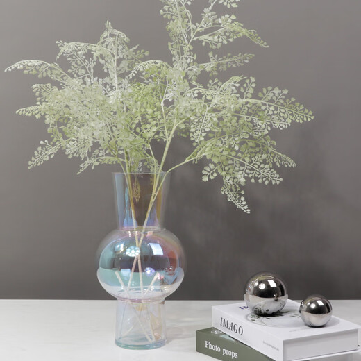 Fantasiefarbe transparent leichte Luxusglas Vase Ornamente Modell Zimmer Wohnzimmer Couchtisch Esstisch Esstisch Blume Arrangement Dekoration 3886 Blumenvase