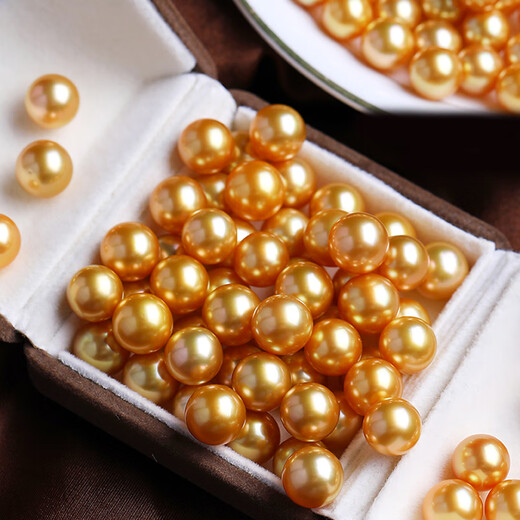 Nan Xi Diamond Intense Gold 18K Gold South Sea Gold Bead Pearl Pendant Single Queen Seawater Pearl Necklace Gift S Grade/Selected Almost Flawless 12-13mm+18k Gold Chain