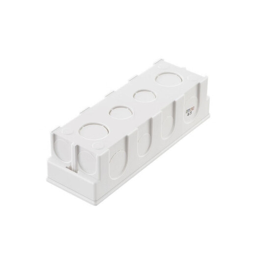 Bull (BULL) switch socket wall panel, household embedded bottom box, concealed wire wiring box, embedded junction box, 118 large four-position (195) bottom box, official general flame retardant thickened electrician special bottom box