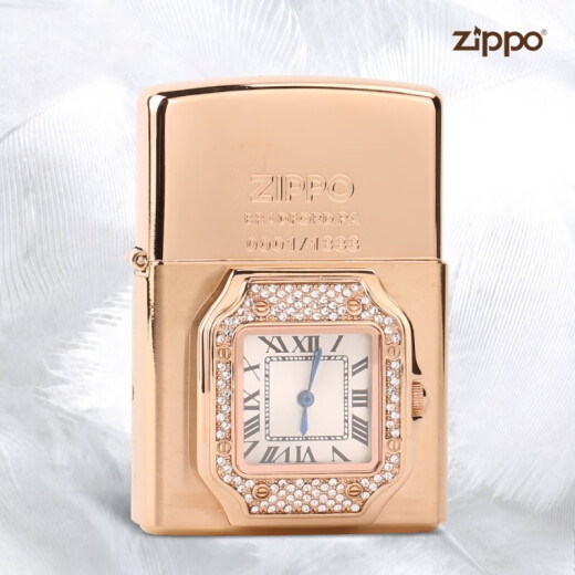ZIPPO打火机zippo正版美国防风煤油玫瑰金镶钻钟表机限量礼品男 编号机 玫瑰金镶钻钟表 DY9902TZ