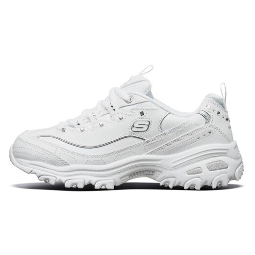 Skech casual shoes women's shoes autumn thick-soled dad shoes small white shoes flagship sneakers white / silver 11979-WSL 35