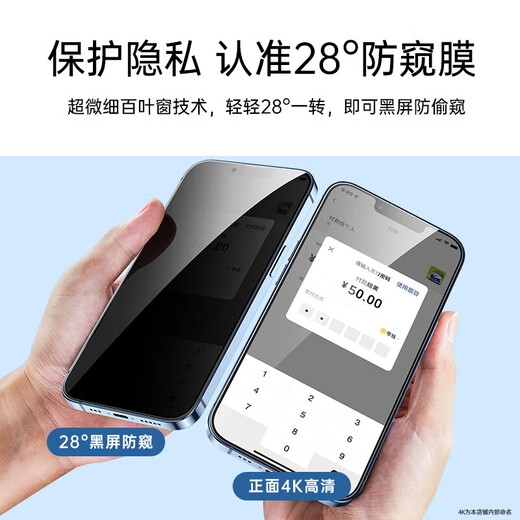 SMORSS [2-teiliges Paket] eignet sich für Apple 14/13Pro/13 Temperierter Film Anti-Peeping-Film iPhone 14/13Pro/13 Mobilfunkfilm Anti-Fingerabdruck Vollbildabdeckung Staubessicherer und Voyeurismus