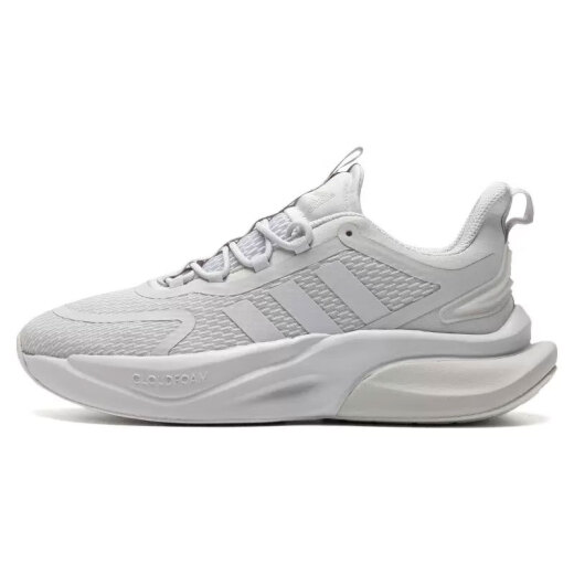Adidas men's shoes summer new AlphaBOUNCE shock-absorbing low-top casual running shoes IE9766 light gray 40.5 (250mm)