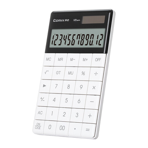 Comix Dual Power Alimentation Calculatrice de mode mince Bouton plat Bouton de bureau de bureau