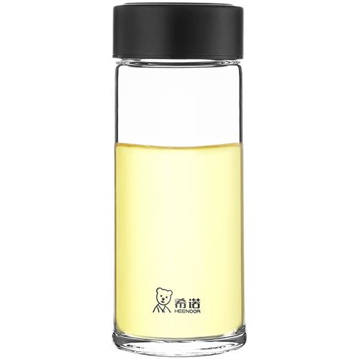 Copa de vidrio Xino Nuevo taza de té de gran capacidad de una sola capa para hombres y mujeres Té de agua transparente de agua para negocios Use portátil Home Use Violet-XN6173- 300ml
