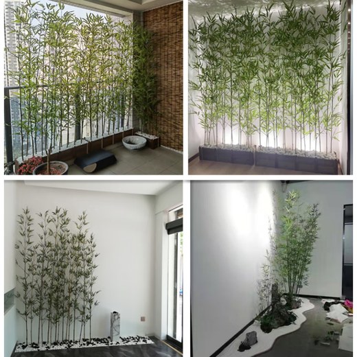 Hua e flow simulated bamboo outdoor decoration fake bamboo simulated plant landscaping bionic bamboo outdoor green plants 1.6 meters high 100 roots