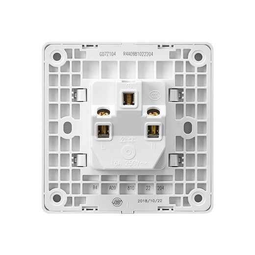公牛空调插座16a电热水器专用三孔面板家用开关大功率墙壁g07暗装白源 G07白三孔16A