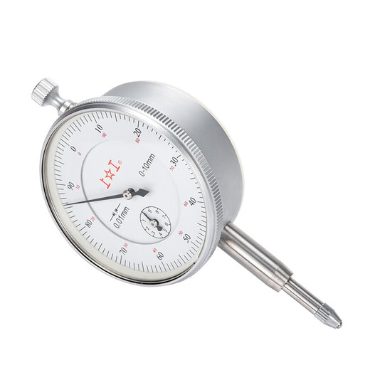 Shanggong mechanical dial indicator 0-10mm, surface diameter 60mm, level 1 white, earring back cover, graduation value 0.01, indicator pointer table BG1-10-1