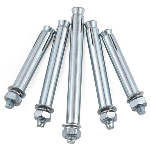 Jinggong genuine national standard iron expansion screws, galvanized expansion bolts, metal expansion bolts, pull-out screws, iron expansion tubes, galvanized M8*80 (50 pcs) with 12mm hole punching discount