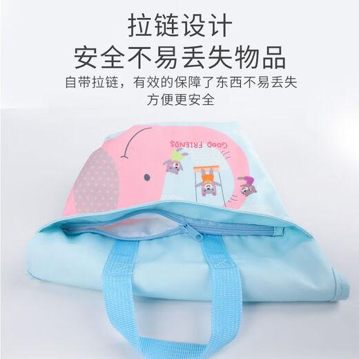 
Shantoulin Village Baby Outing Storage Bag Diaper Storage Bag Portable Diaper Diaper Hanging Bag Multi-functional Baby Upgrade - Green Dinosaur + Cart Hook
