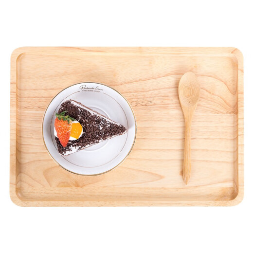 Tang Zong Chopsticks Tea Tray Kung Fu Tea Set Rubber Wood Square Tea Tray Fruit Plate Dry Fruit Plate New Year’s Snack Plate Sushi Plate 35*24cmC5809
