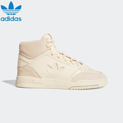 阿迪达斯 （adidas）休闲鞋女鞋秋季新款三叶草运动鞋学生百搭高帮板鞋 GZ1585/奶茶色 36.5