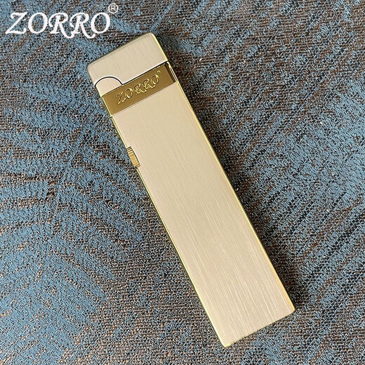 ZORRO佐罗纤巧超薄煤油打火机 创意个性725小细条刻字送男友情人节礼物 金拉丝标准版