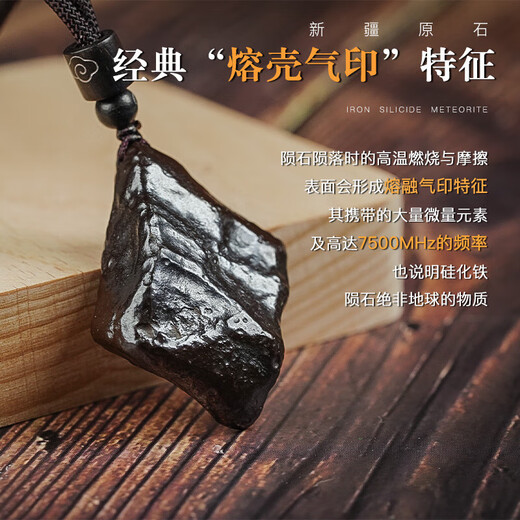 Ganxia Xinjiang silicide iron meteorite pendant tree relic pendant soaked in water active magnetic necklace stone iron meteorite 15g randomly selected