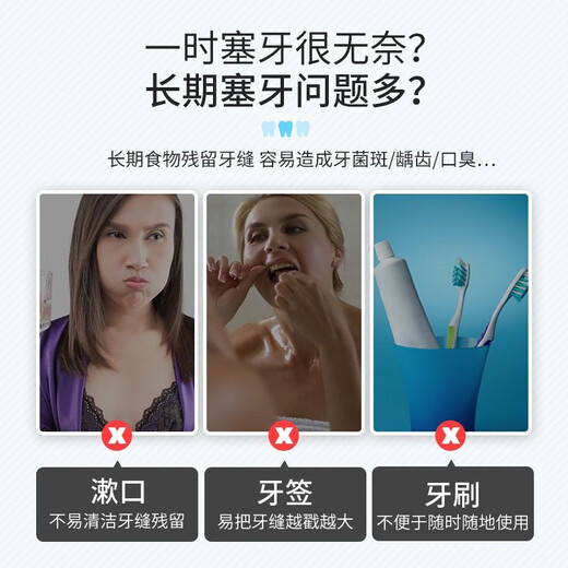 牙县令牙线棒超细高分子细滑一次性牙签牙线便携牙线盒牙线签包装随机发 10盒/500支【大力推荐】