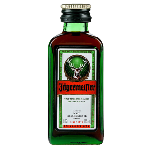野格（JAGERMEISTER）小瓶洋酒 六大基酒  威士忌 白兰地 伏特加 朗姆酒 龙舌兰 金酒 野格酒伴20ml*1瓶