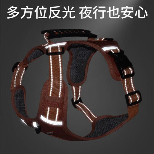 Front Pet Harness Dog Walking Traction Corgi Teddy Medium Dog Puppy Vest Type Explosion-proof Dog Harness Orange M