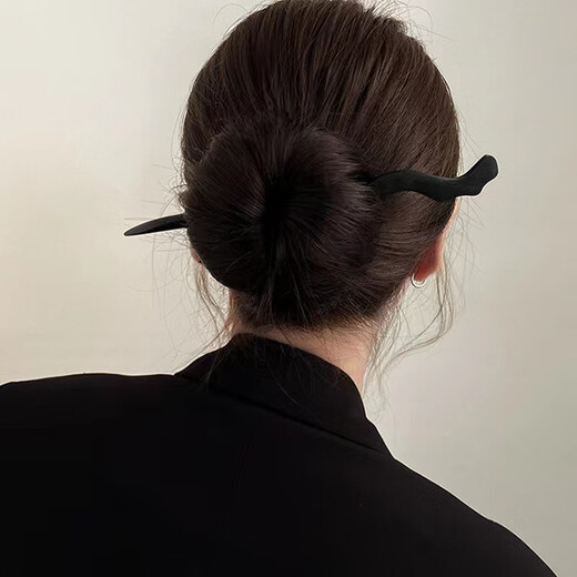 Princess Xiang hairpin ancient style simple modern Chinese style daily wooden hairpin wooden hairpin one-word hairpin temperament hairpin black hairpin 10-piece set