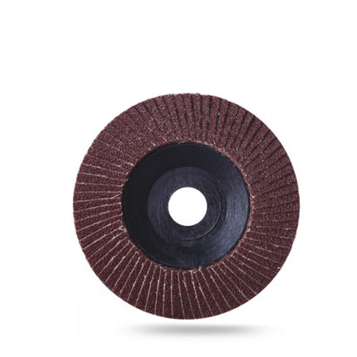 Dongcheng power tool accessories louver blade 100mm*16*72 metal wood polishing grinding louver wheel P60 plastic cover brown corundum 5 pieces